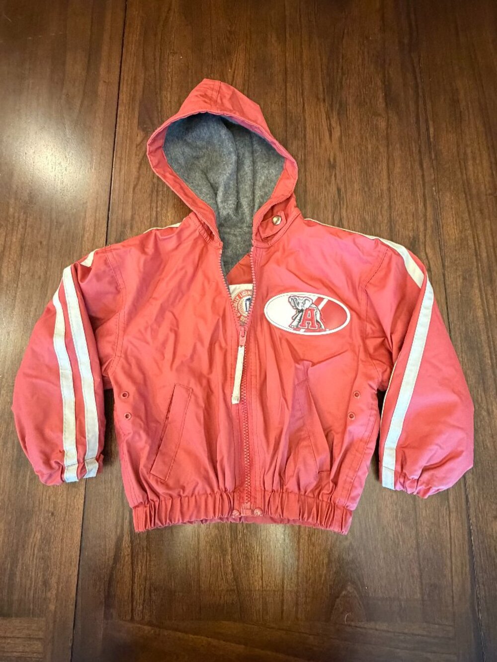Alabama Crimson Tide Kids Windbreaker Rain jacket Fleece Lined Zip Up, Size 2T